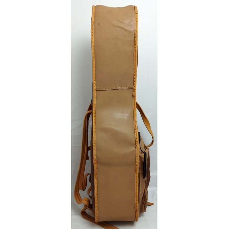 BAG ARTESANAL DUPLO PARA GUITARRA EM COURO MARROM