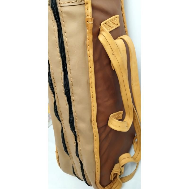 BAG ARTESANAL DUPLO PARA GUITARRA EM COURO MARROM