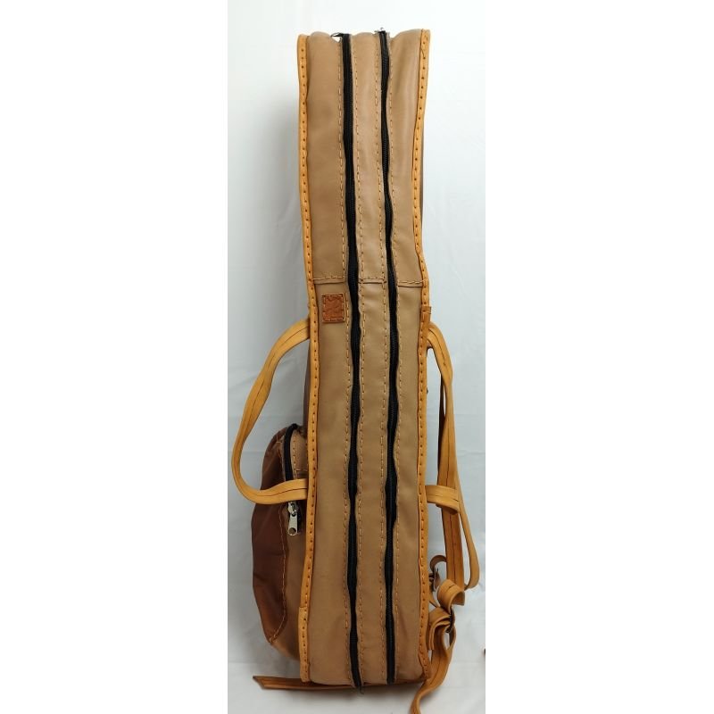 BAG ARTESANAL DUPLO PARA GUITARRA EM COURO MARROM