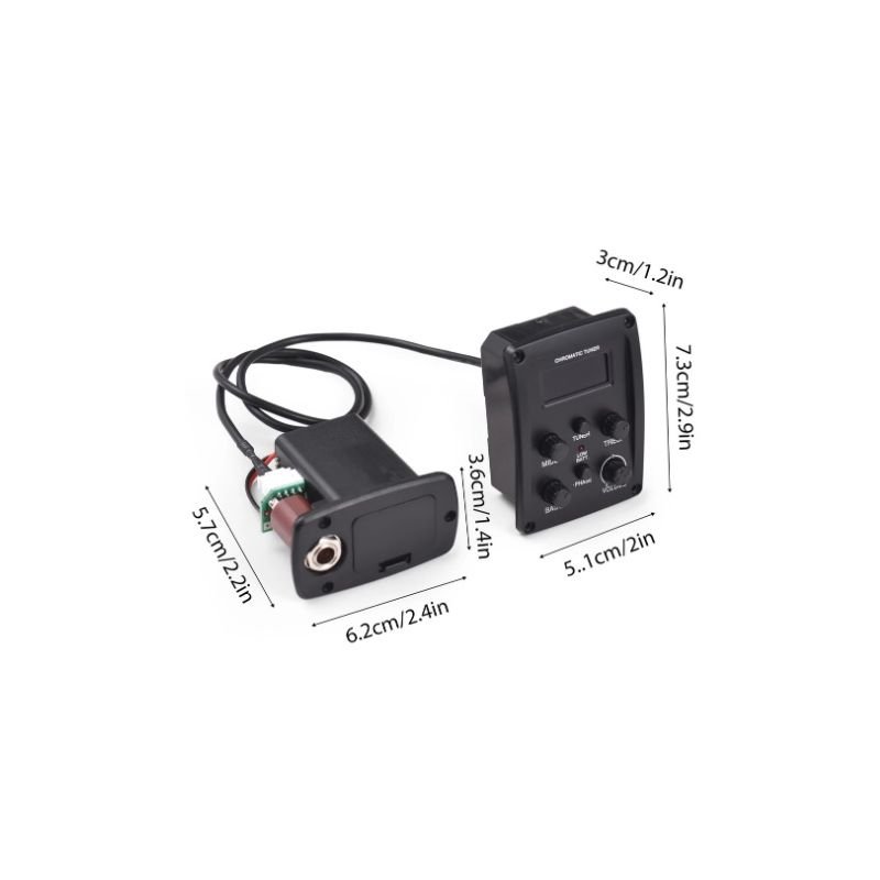 CAPTADOR COM EQUALIZADOR, JACK P10 E CAIXA PARA BATERIA 9V (NOVO)