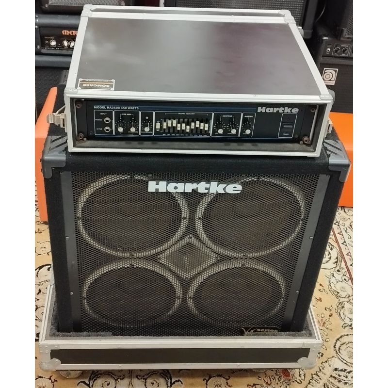 COMBO CABEÇOTE+CAIXA HARTKE (COM CASE E MANUAL)