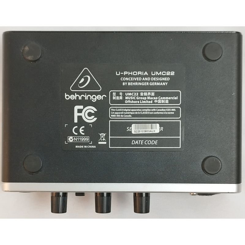 INTERFACE BEHRINGER U-PHORIA UMC22