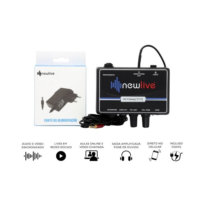 INTERFACE DE ÁUDIO NEW LIVE INTERACTIVE (NOVO)