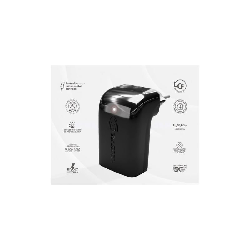 PROTETOR ELETRONICO CLAMPER 2P 10A FIT (NOVO)